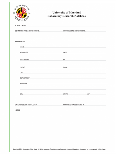Lab Safety Notebook